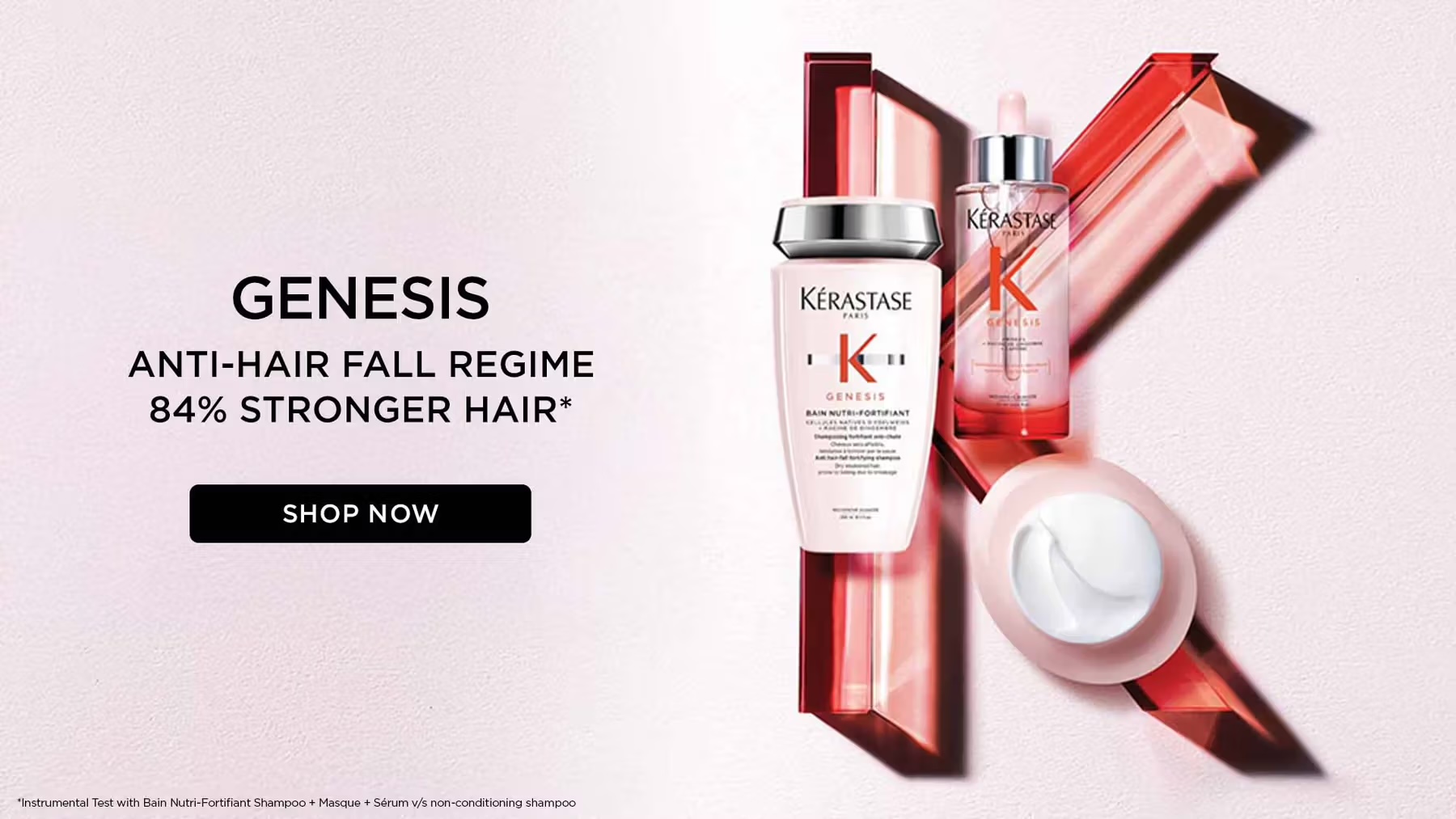 Genesis anti-hair-fall regime — 84% stronger hair
