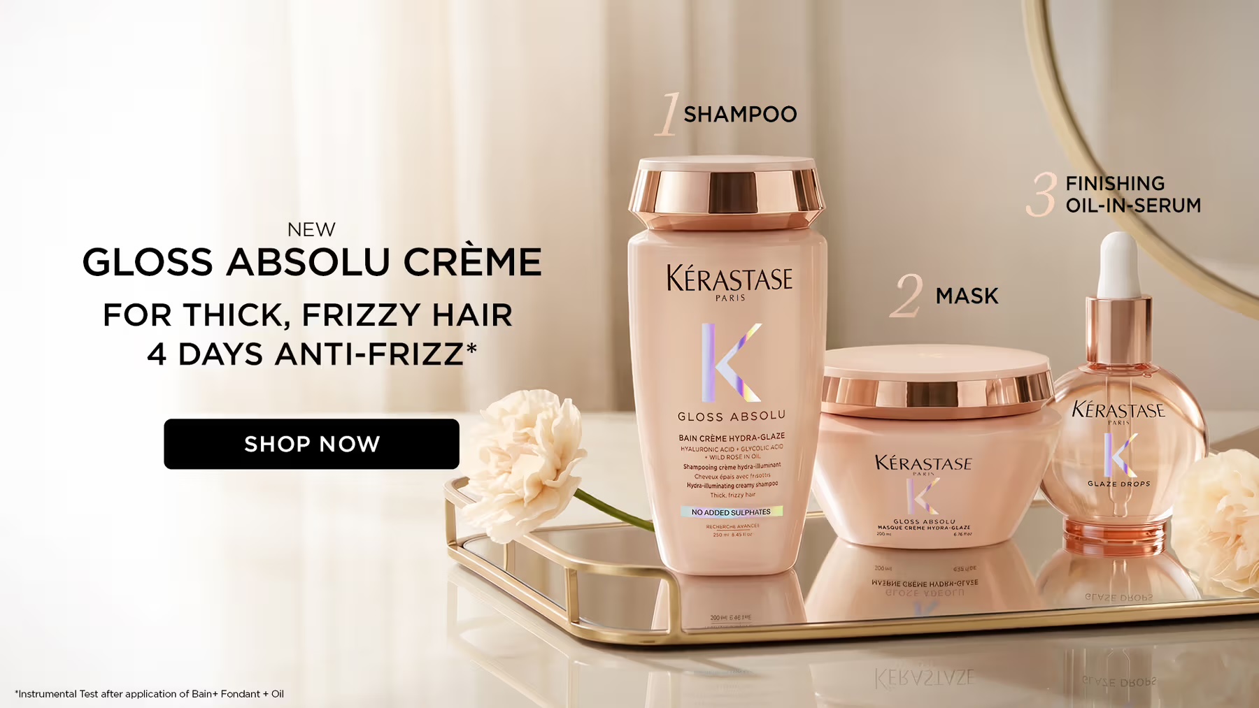 New Gloss Absolu Crème — for thick, frizzy hair, 4 days anti-frizz
